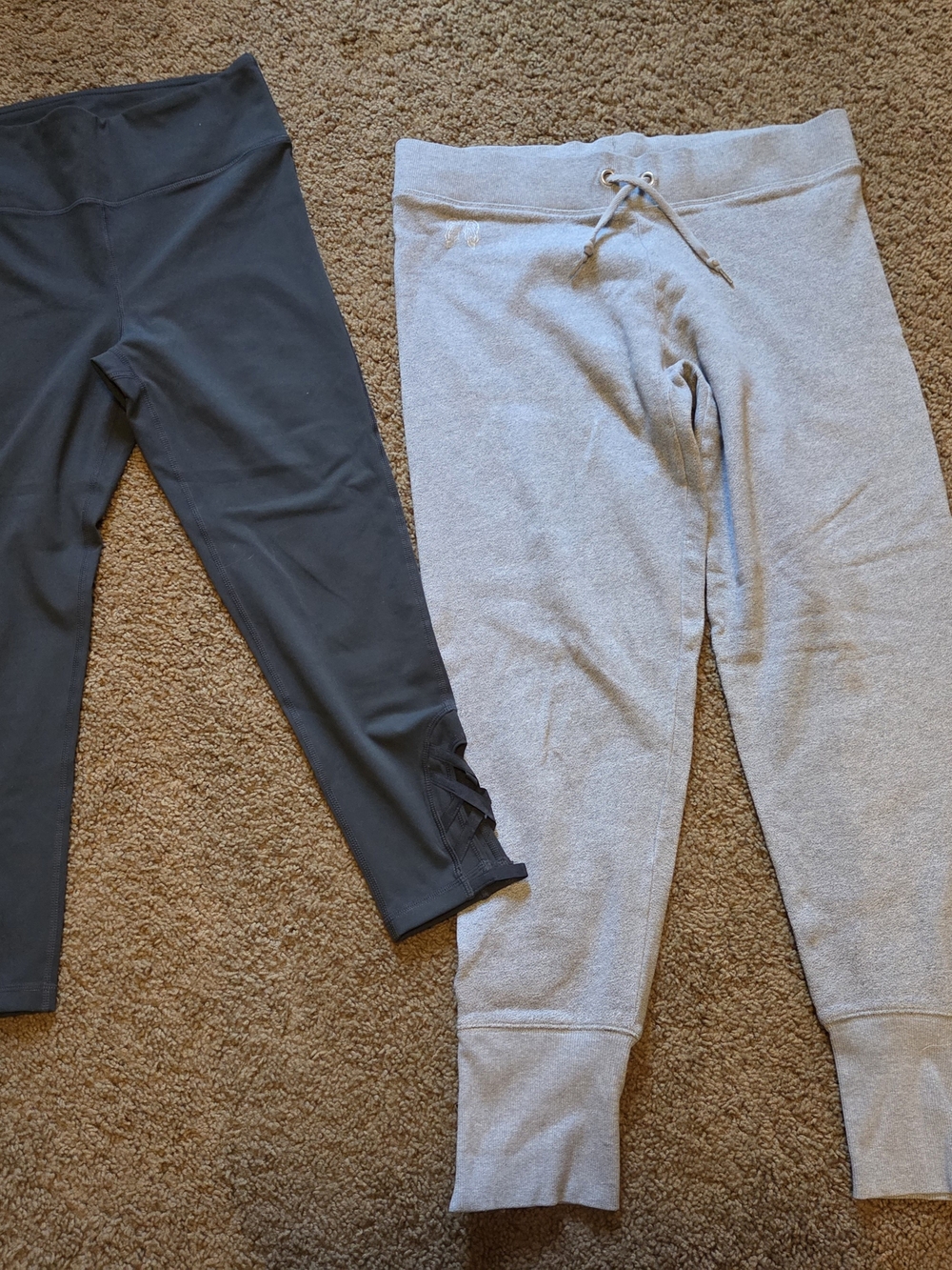 Victoria's Secret Joggers & Mono B Leggings in Charcoal and Light Gray